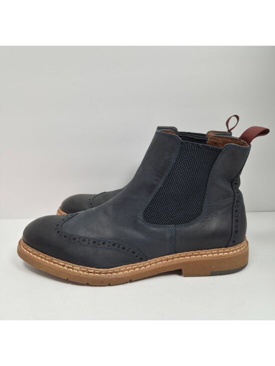 Johnston & Murphy Men\'s Navy Pearce Wingtip Chelsea Boots 27-2229 US Size 8.5M main image 4